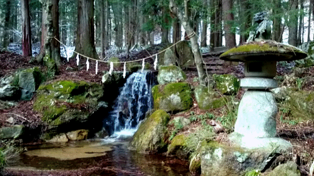 有明山神社の滝